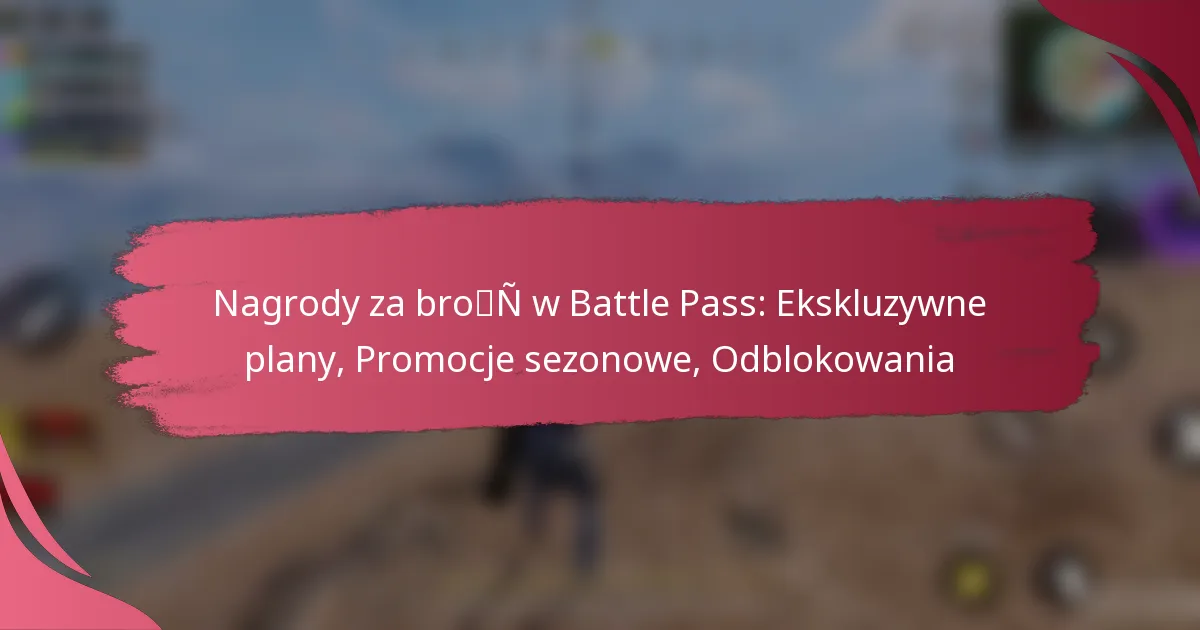 Nagrody za broń w Battle Pass: Ekskluzywne plany, Promocje sezonowe, Odblokowania