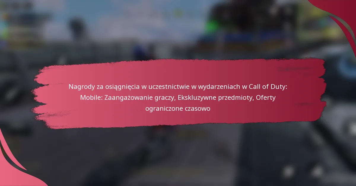 Nagrody za osiągnięcia w uczestnictwie w wydarzeniach w Call of Duty: Mobile: Zaangażowanie graczy, Ekskluzywne przedmioty, Oferty ograniczone czasowo