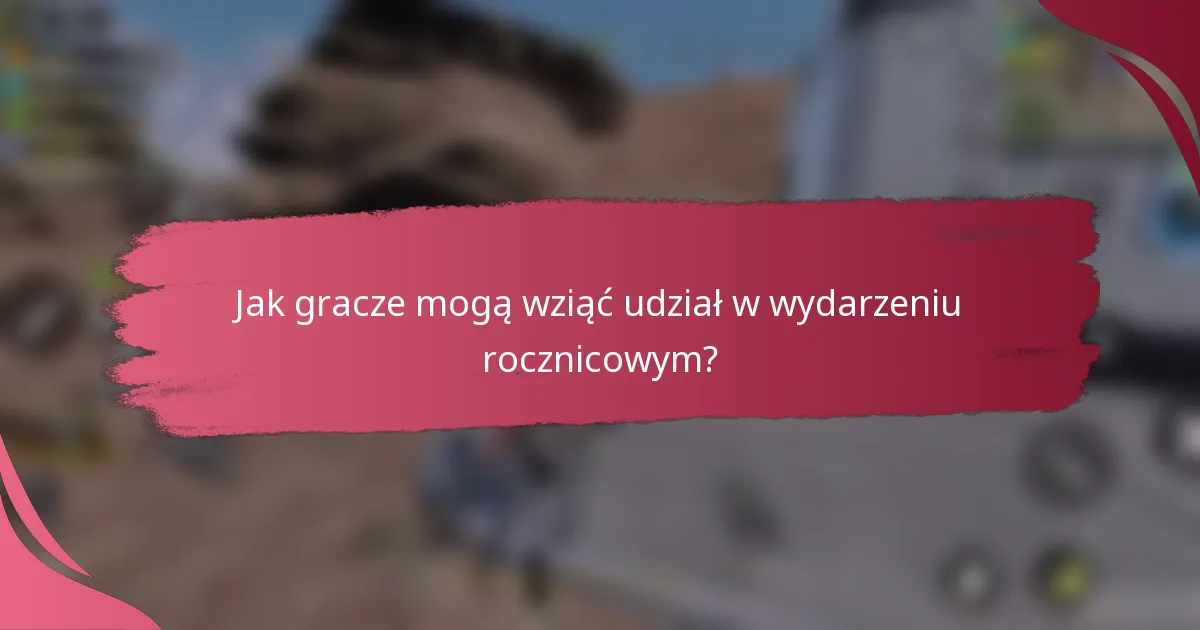 Jak gracze mogą wziąć udział w wydarzeniu rocznicowym?
